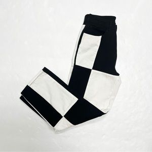 Checkered Denim Jeans